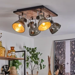 Lampes Vintages & Rétros-hofstein Plafonnier Hora Noir, 4 lumières