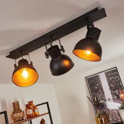 Lampes Industrielles-hofstein Plafonnier Hora Noir, 3 lumières