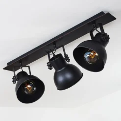Lampes Industrielles-hofstein Plafonnier Hora Noir, 3 lumières