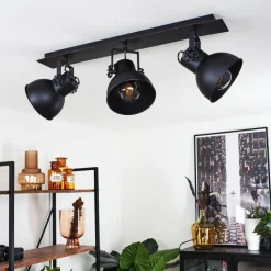 Lampes Industrielles-hofstein Plafonnier Hora Noir, 3 lumières