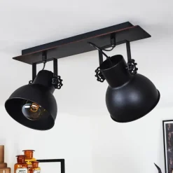 Lampes Industrielles-hofstein Plafonnier Hora Noir, 2 lumières