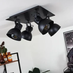 hofstein Plafonnier Hora Noir, 4 lumières