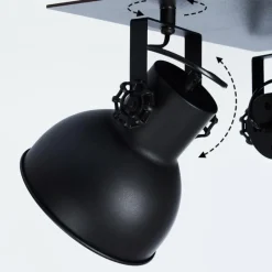 hofstein Plafonnier Hora Noir, 4 lumières