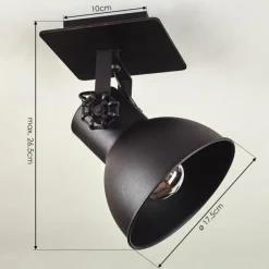 Lampes Industrielles-hofstein Plafonnier Hora Noir, 1 lumière