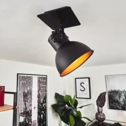 Lampes Industrielles-hofstein Plafonnier Hora Noir, 1 lumière