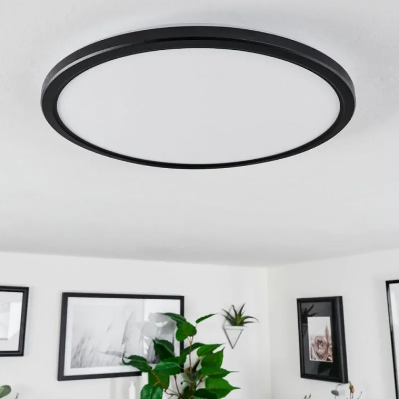 hofstein Plafonnier Hortinhas LED Noir, 1 lumière, Télécommandes, Changeur de couleurs