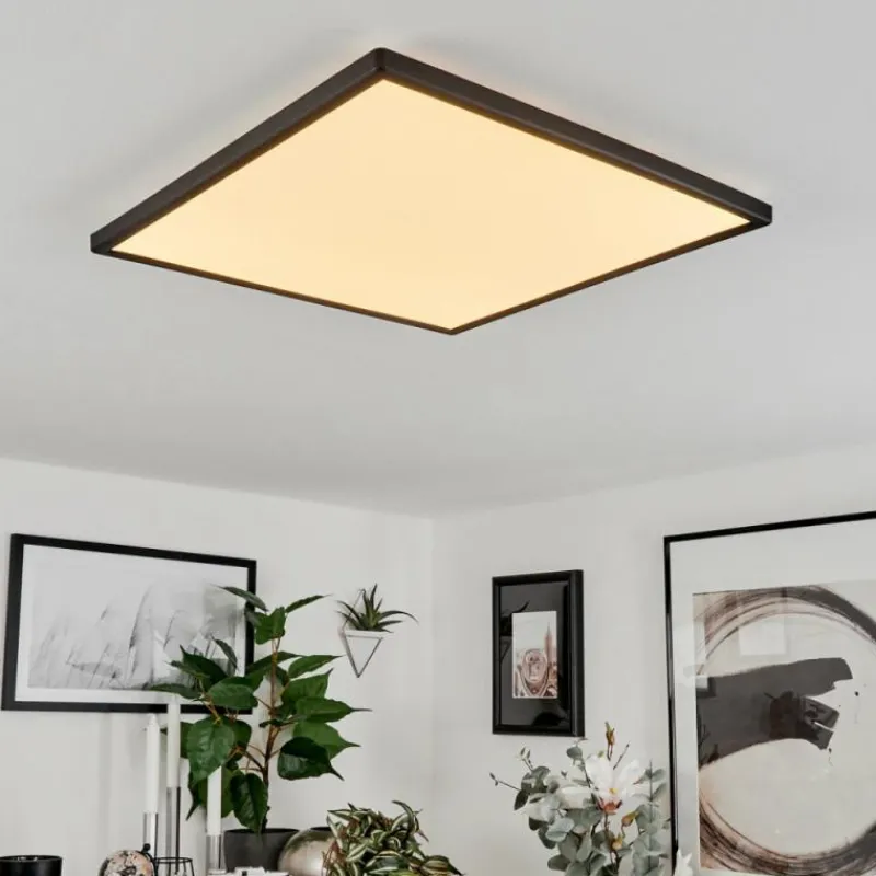 hofstein Plafonnier Hortinhas LED Noir, 1 lumière, Télécommandes, Changeur de couleurs