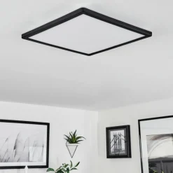 hofstein Plafonnier Hortinhas LED Noir, 1 lumière, Télécommandes, Changeur de couleurs