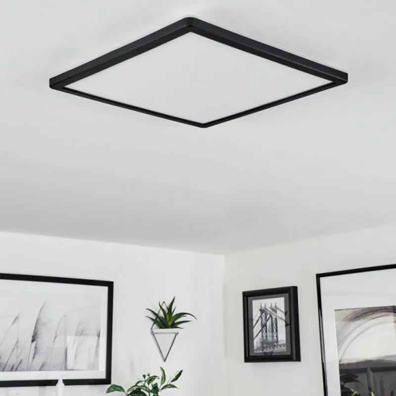 hofstein Plafonnier Hortinhas LED Noir, 1 lumière, Télécommandes, Changeur de couleurs