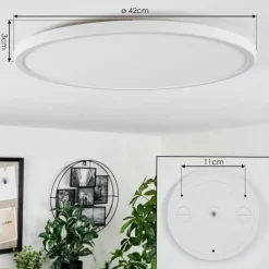 hofstein Plafonnier Hortinhas LED Blanc, 1 lumière, Télécommandes, Changeur de couleurs