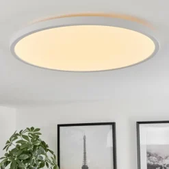 hofstein Plafonnier Hortinhas LED Blanc, 1 lumière, Télécommandes, Changeur de couleurs