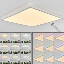 hofstein Plafonnier Hotinhas LED Blanc, 1 lumière, Télécommandes, Changeur de couleurs