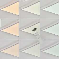 hofstein Plafonnier Hotinhas LED Blanc, 1 lumière, Télécommandes, Changeur de couleurs