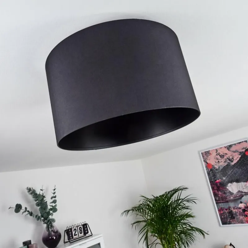 Lampes En Tissu-hofstein Plafonnier Huarate Noir, 1 lumière