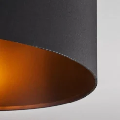 Lampes En Tissu-hofstein Plafonnier Huarate Noir, 1 lumière