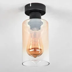 hofstein Plafonnier Hunouri Noir, 1 lumière