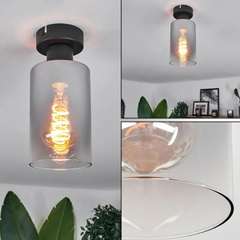 hofstein Plafonnier Hunouri Noir, 1 lumière