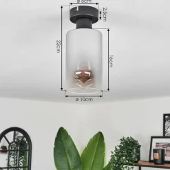 hofstein Plafonnier Hunouri Noir, 1 lumière