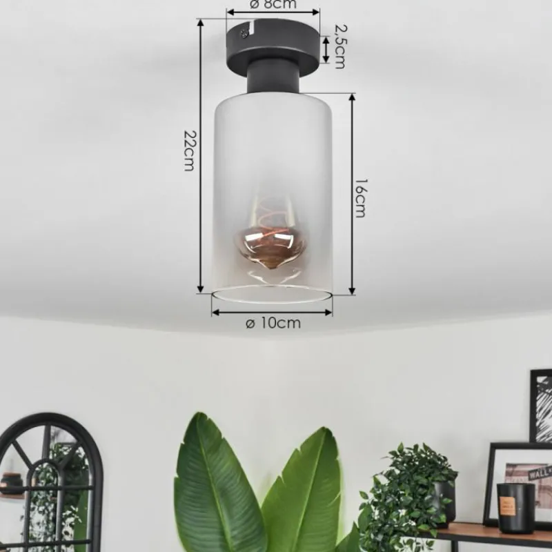 hofstein Plafonnier Hunouri Noir, 1 lumière