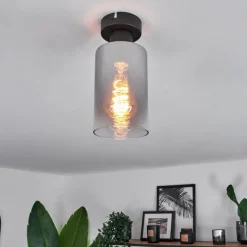 hofstein Plafonnier Hunouri Noir, 1 lumière