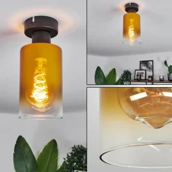 hofstein Plafonnier Hunouri Noir, 1 lumière