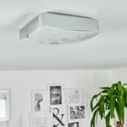 hofstein Plafonnier Hutton LED Chrome, 1 lumière