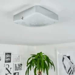 hofstein Plafonnier Hutton LED Chrome, 1 lumière