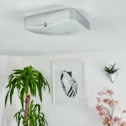 hofstein Plafonnier Hutton LED Chrome, 1 lumière