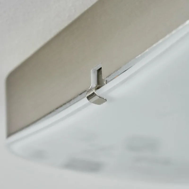 hofstein Plafonnier Hutton LED Nickel mat, 1 lumière