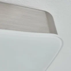 hofstein Plafonnier Hutton LED Nickel mat, 1 lumière