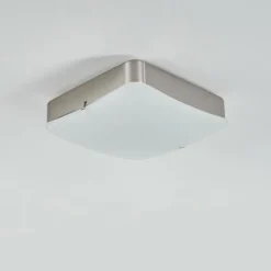 hofstein Plafonnier Hutton LED Nickel mat, 1 lumière