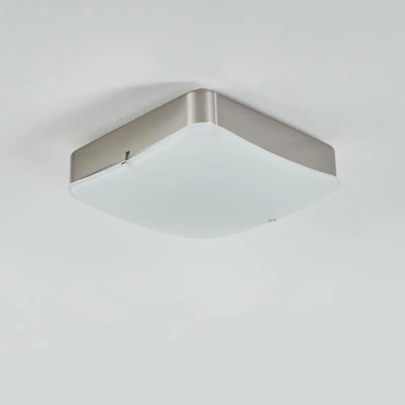 hofstein Plafonnier Hutton LED Nickel mat, 1 lumière
