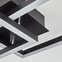 hofstein Plafonnier Hyacinthe LED Chrome, Noir, 1 lumière