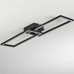 hofstein Plafonnier Hyacinthe LED Chrome, Noir, 1 lumière