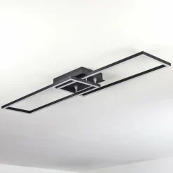 hofstein Plafonnier Hyacinthe LED Chrome, Noir, 1 lumière