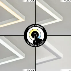 hofstein Plafonnier Hyacinthe LED Chrome, Blanc, 1 lumière