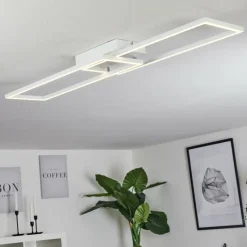 hofstein Plafonnier Hyacinthe LED Chrome, Blanc, 1 lumière