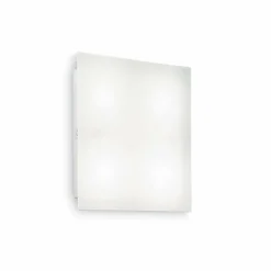Luminaires Ideallux Plafonnier Ideal Lux FLAT Blanc, 4 lumières* Appliques