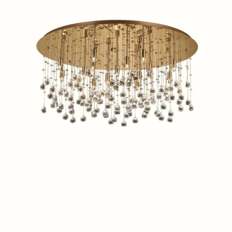 Luminaires Ideallux Plafonnier Ideal Lux MOONLIGHT Champagne, Aspect cristal, 15 lumières* Plafonniers