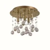 Lampes Dorées-Luminaires Ideallux Plafonnier Ideal Lux MOONLIGHT Or, Aspect cristal, 5 lumières