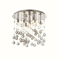 Luminaires Ideallux Plafonnier Ideal Lux MOONLIGHT Chrome, Aspect cristal, 8 lumières* Plafonniers