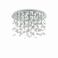 Luminaires Ideallux Plafonnier Ideal Lux NEVE Chrome, 8 lumières