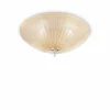 Luminaires Ideallux Plafonnier Ideal Lux SHELL Ambre, 4 lumières