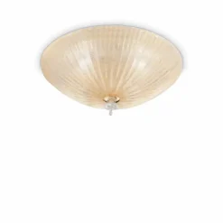 Luminaires Ideallux Plafonnier Ideal Lux SHELL Ambre, 4 lumières