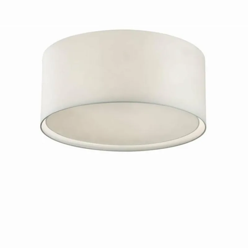 Lampes En Tissu-Luminaires Ideallux Plafonnier Ideal Lux WHEEL Blanc, 5 lumières