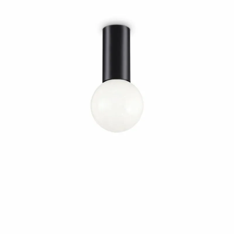 Lampes À Boules-Luminaires Ideallux Plafonnier Ideallux PETIT Noir, 1 lumière