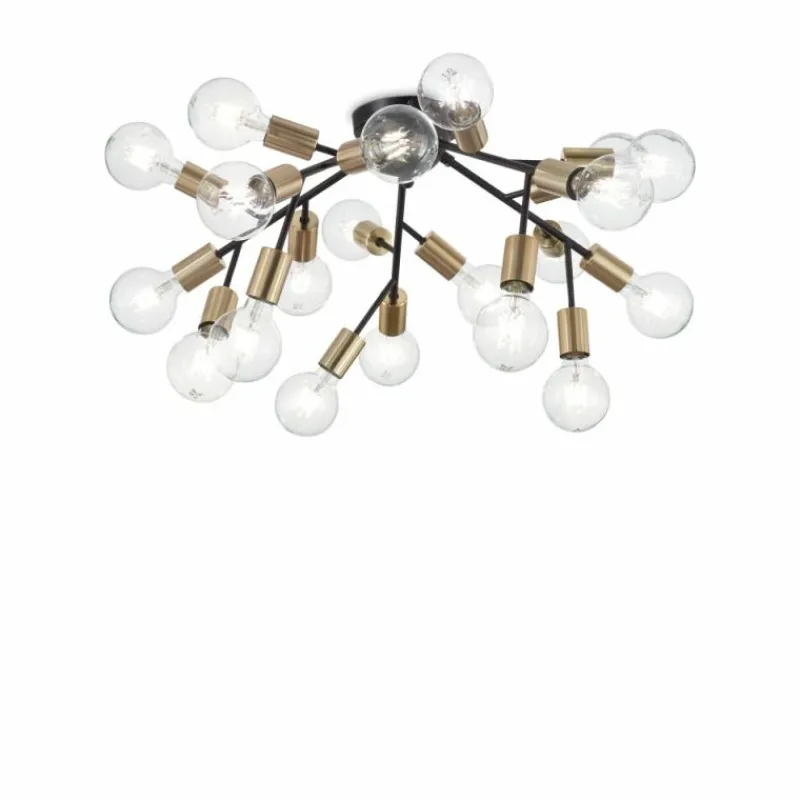 Luminaires Antiques-Luminaires Ideallux Plafonnier Ideallux SPARK Noir, 20 lumières