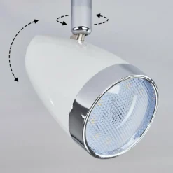 hofstein Plafonnier Idlewild LED Chrome, Blanc, 2 lumières