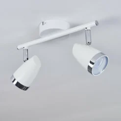 hofstein Plafonnier Idlewild LED Chrome, Blanc, 2 lumières