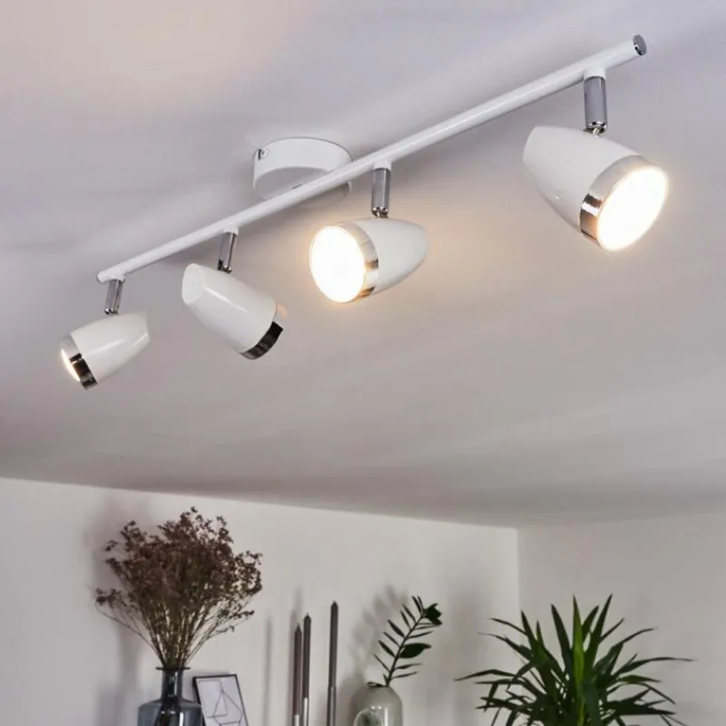 hofstein Plafonnier Idlewild LED Chrome, Blanc, 4 lumières* Spots Et Projecteurs